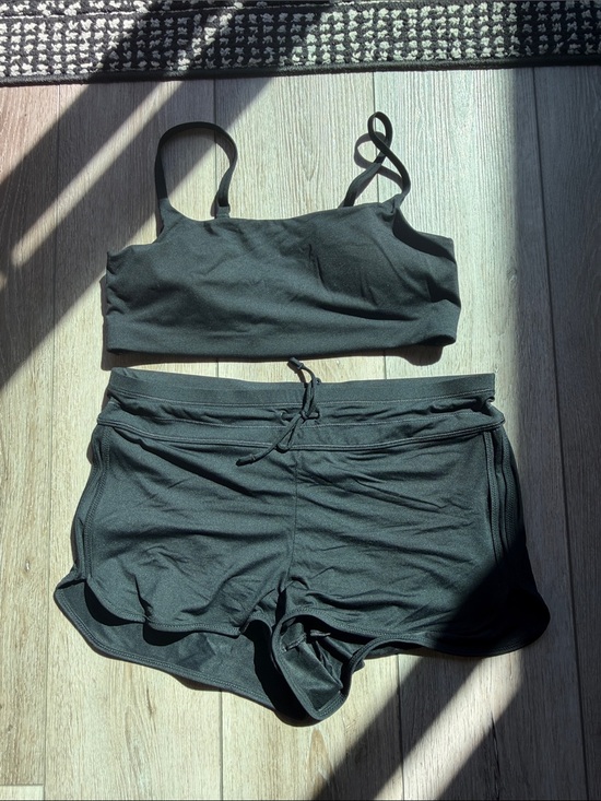 Athleta Other - Athleta Black Supportive Brami and Drawstring Shorts Set